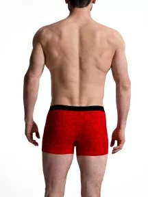 Мужские бесшовные трусы-боксеры Oemen, MB096, рис. 096 ТЕМНО-КРАСНЫЕ